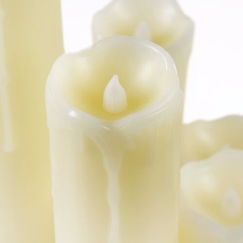 LED Candle Sets Flickering Taper Faux Wax Color Change Options w/ Remote