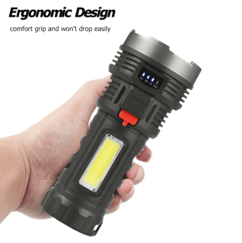 Super Bright LED FLASHLIGHT Torch Tactical USB Rechargeable & Battery