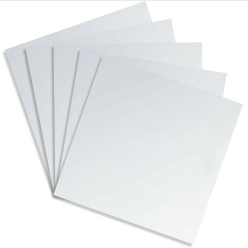 5x Adhesive Flexible Mirror Plastic Sheet Acrylic Tiles for Wall Decor 12 x 12"