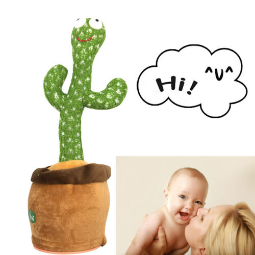DANCING CACTUS ELECTRONIC TALKING PLUSH TOY PLAYS MUSIC & RECORDS AUDIO FOR KIDS