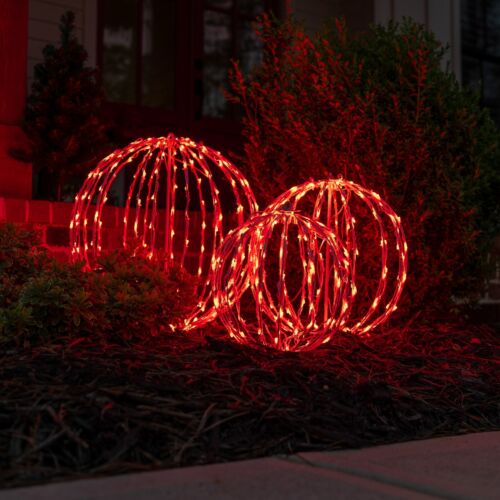 Hanging LED Light Balls Christmas Patio Garden Decoration White Frame, 6 Colors