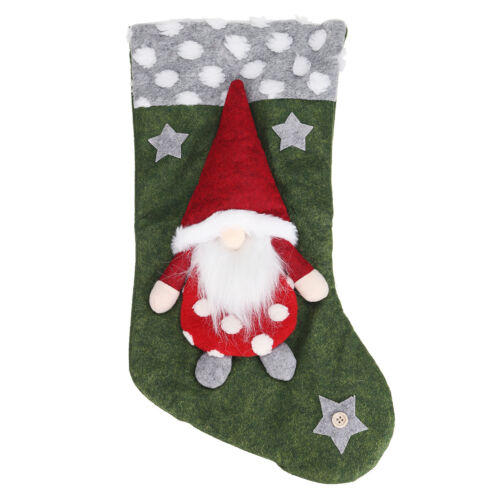 19'' Christmas Stockings Xmas Santa Socks Large Candy Gift Bag Home Party Decor