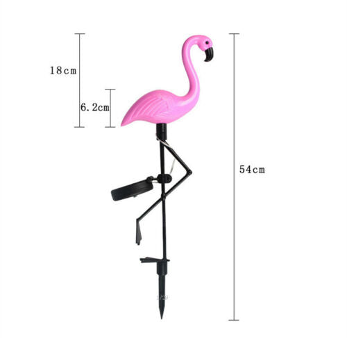 Solar Powered Pink Flamingo Ornament Garden Outdoor Light Lawn Lamp Xmas