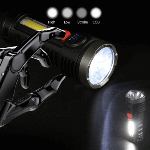 Super Bright LED FLASHLIGHT Torch Tactical USB Rechargeable & Battery