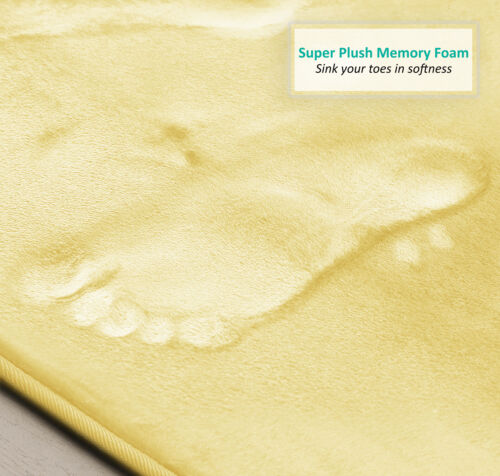 Luxurious Absorbent Soft Memory Foam Bath Mat Bathroom Shower Rug