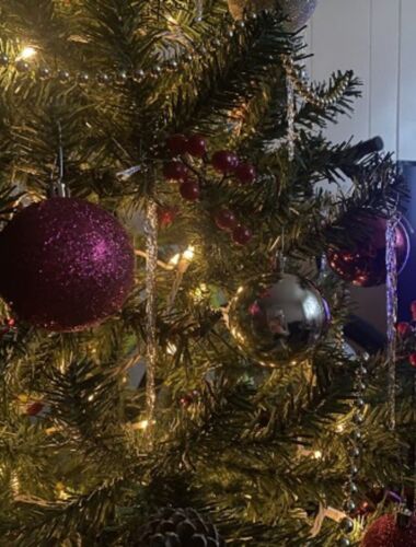 Clear Glass Icicle Ornaments Christmas Tree Decoration Set of 24