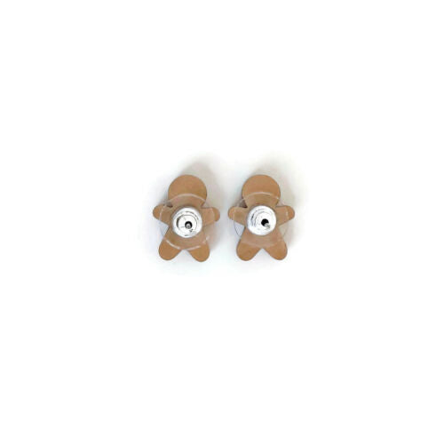 Gingerbread Man Christmas Stud Earrings, Cute Retro Holiday Earrings Jewelry