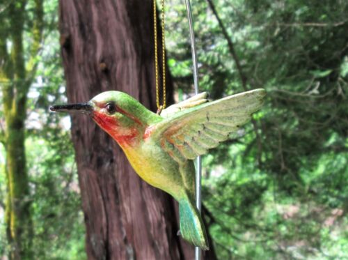 Hummingbird Hanging Ornament 4" Polystone Bird Choose from 3 Colors