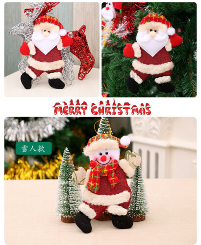 Christmas Decorations Hanging Doll Home Xmas Tree Ornaments Santa Claus Elk