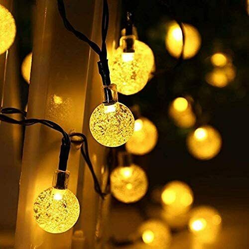 Solar 50 LED String Light Crystal Ball Garden Yard Decor Lamp Outdoor Waterproof