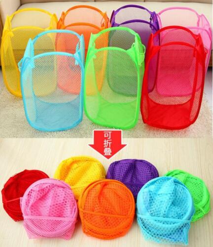 3 Pack Pop Up Folable Laundry Basket Mesh Hamper Washing Clothes Bag Storage Bin