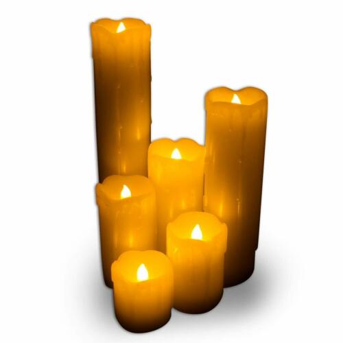 LED Candle Sets Flickering Taper Faux Wax Color Change Options w/ Remote