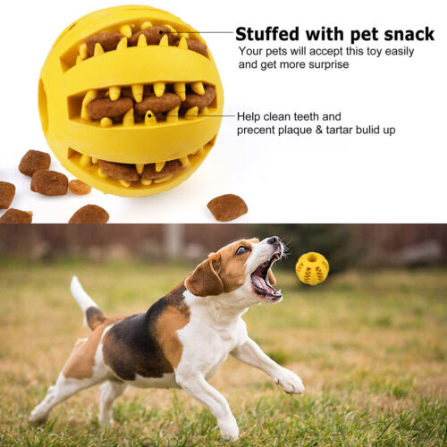 4pcs Pet Dog Interactive Tumbler Food Dispenser Feeder IQ Puzzle Treat Ball Toys