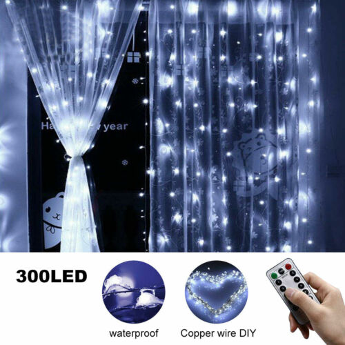 300 LED USB String Light Remote Control Home Party Wedding Curtain Fairy Lights