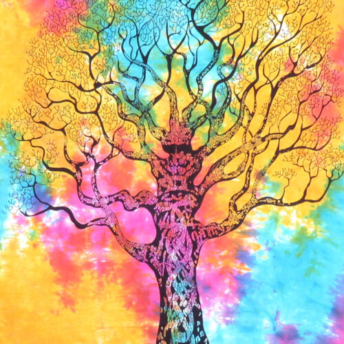 Tapestry Poster Hanging Tree of Life Decor Cotton Hippie Ethnic Art