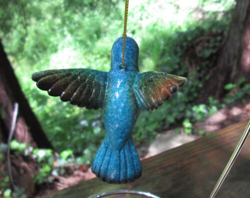 Hummingbird Hanging Ornament 4" Polystone Bird Choose from 3 Colors