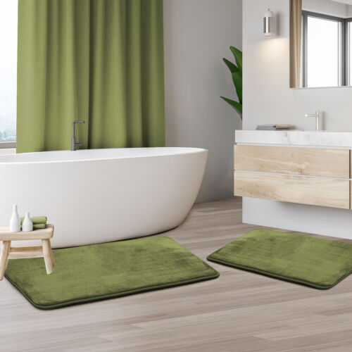 Luxurious Absorbent Soft Memory Foam Bath Mat Bathroom Shower Rug