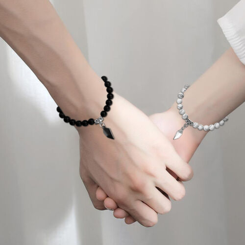 Magnetic Couple Lovers Heart Bracelet Necklace