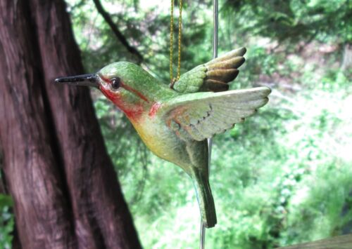 Hummingbird Hanging Ornament 4" Polystone Bird Choose from 3 Colors