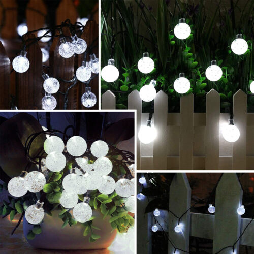 Solar Powered 30 LED String Light Garden Path Yard Decor Lamp Outdoor Waterproof