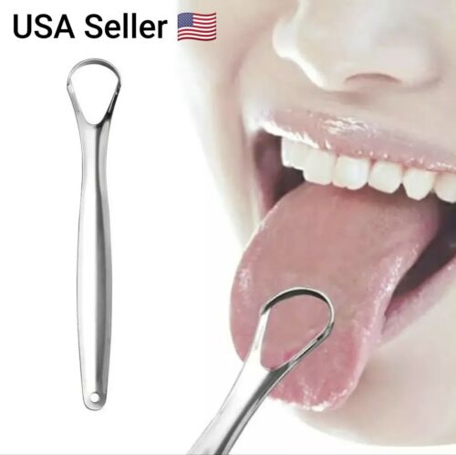 1PC Useful Tongue Scraper Stainless Steel Oral Tongue Cleaner Medical Mouth