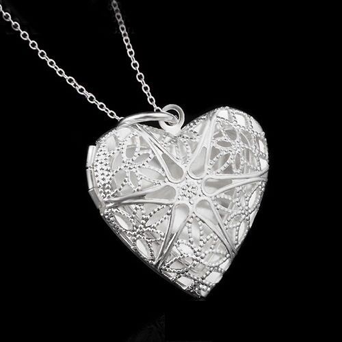 Mother's Day For Women Girl Necklace Pendant Silver Jewelry Fashion Charm Heart