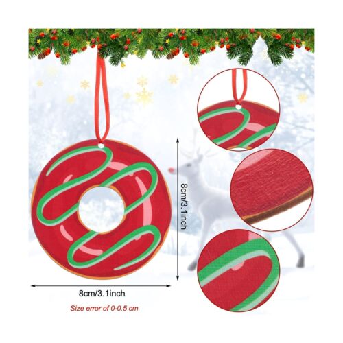 Christmas Tree Ornaments Set Christmas Candies Round Lollipop Gingerbread