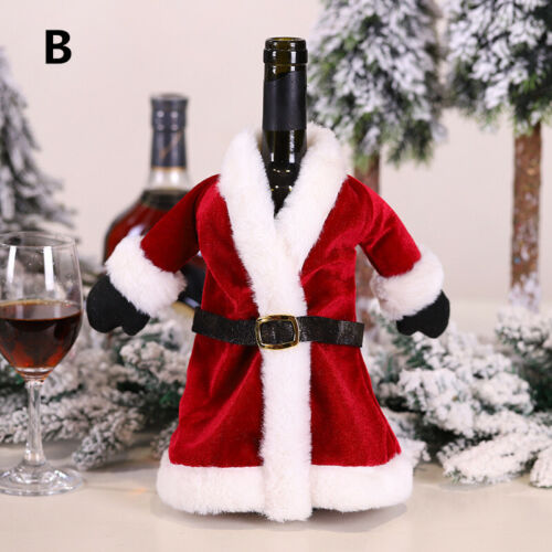 Christmas Santa Wine Bottle Cover Gift Bag Dinner Party Xmas Table Decoration