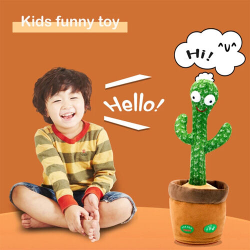 DANCING CACTUS ELECTRONIC TALKING PLUSH TOY PLAYS MUSIC & RECORDS AUDIO FOR KIDS