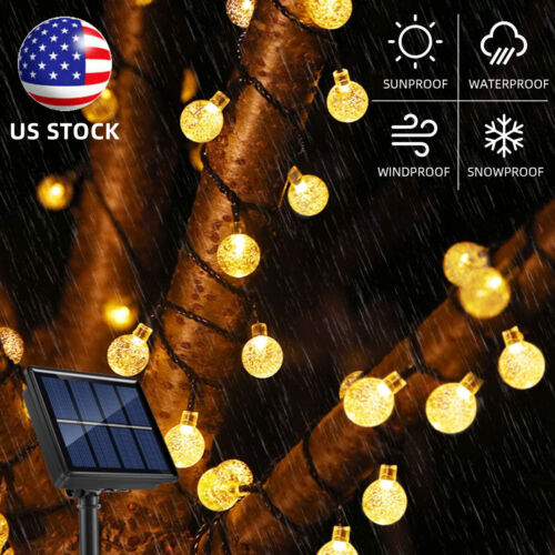 Solar Powered 30 LED String Light Garden Path Yard Decor Lamp Outdoor Waterproof