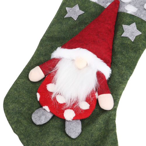 19'' Christmas Stockings Xmas Santa Socks Large Candy Gift Bag Home Party Decor