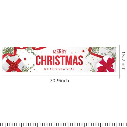 Large 6ft Merry Christmas Banner Sign Santa Claus Xmas Outdoor Garden Decoration