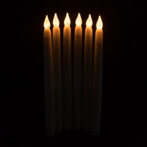 LED Candle Sets Flickering Taper Faux Wax Color Change Options w/ Remote