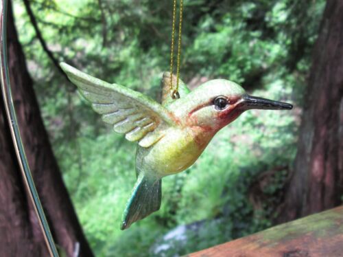 Hummingbird Hanging Ornament 4" Polystone Bird Choose from 3 Colors