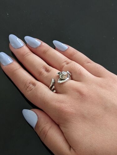 Fortune Cat Animal Rings Couple Jewelry Adjustable Finger Rings Unisex