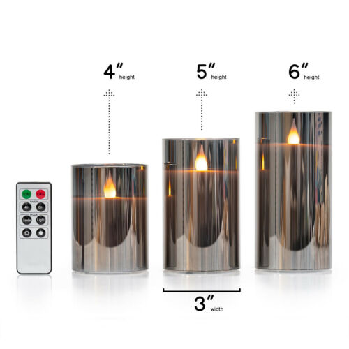 LED Candle Sets Flickering Taper Faux Wax Color Change Options w/ Remote