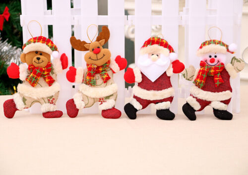 Christmas Decorations Hanging Doll Home Xmas Tree Ornaments Santa Claus Elk