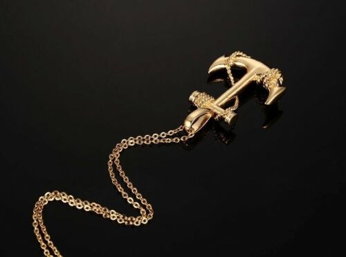 Men's Design Gold Silver Long Necklace with Arrow Pendant Jewelry Chain Hip Hop