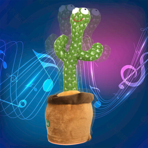 DANCING CACTUS ELECTRONIC TALKING PLUSH TOY PLAYS MUSIC & RECORDS AUDIO FOR KIDS