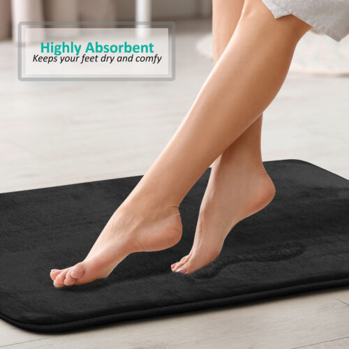 Luxurious Absorbent Soft Memory Foam Bath Mat Bathroom Shower Rug