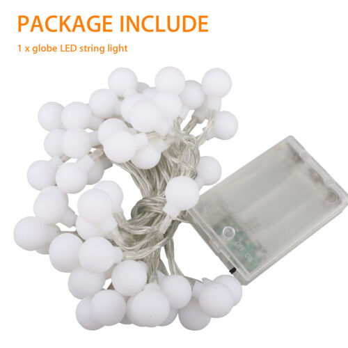 US LED Ball String Fairy Lights Battery Operated Christmas Wedding Party Decors