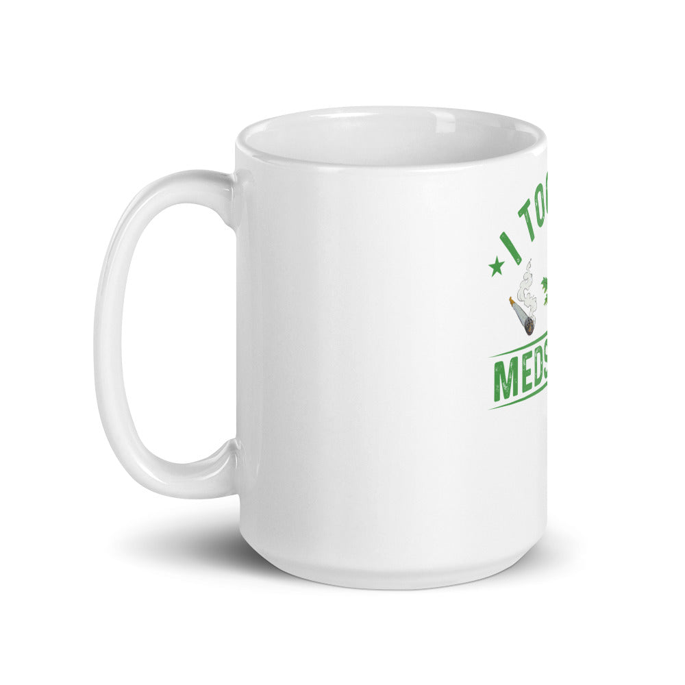 White glossy mug